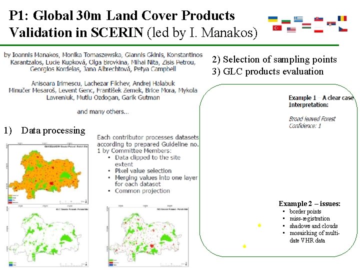 P 1: Global 30 m Land Cover Products Validation in SCERIN (led by I.