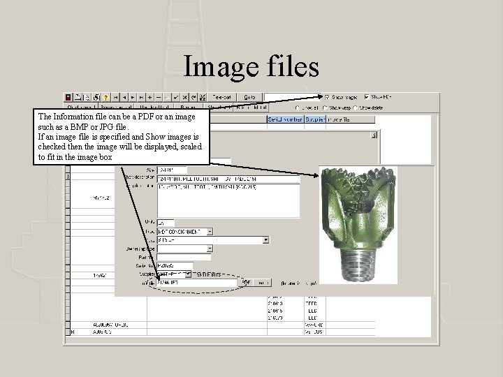 Image files The Information file can be a PDF or an image such as