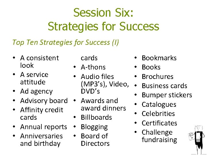 Session Six: Strategies for Success Top Ten Strategies for Success (I) • A consistent Session Six: Strategies for Success Top Ten Strategies for Success (I) • A consistent