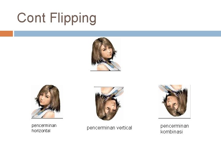 Cont Flipping pencerminan horizontal pencerminan vertical pencerminan kombinasi 