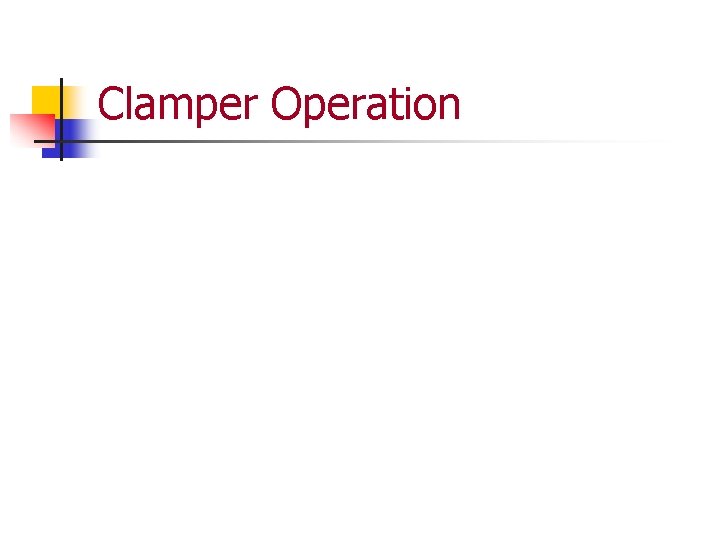 Clamper Operation Clamper Operation