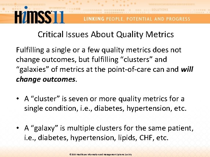 Critical Issues About Quality Metrics Fulfilling a single or a few quality metrics does