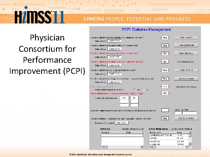 Physician Consortium for Performance Improvement (PCPI) © 2010 Healthcare Information and Management Systems Society