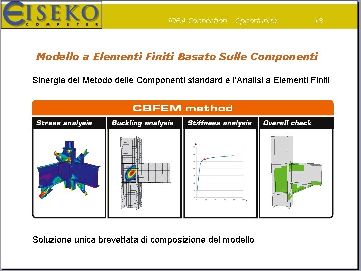 IDEA Connection - Opportunità 18 Modello a Elementi Finiti Basato Sulle Componenti Sinergia del