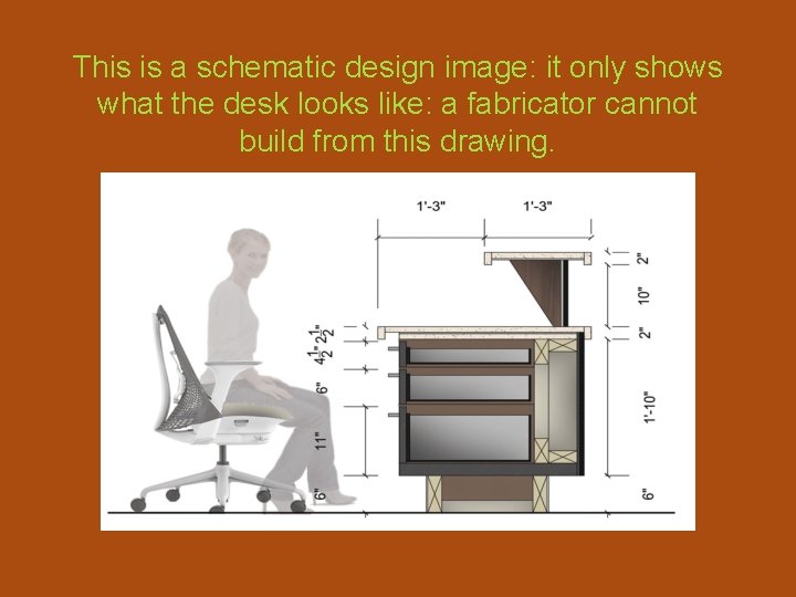 This is a schematic design image: it only shows what the desk looks like: