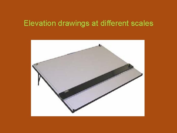 Elevation drawings at different scales 