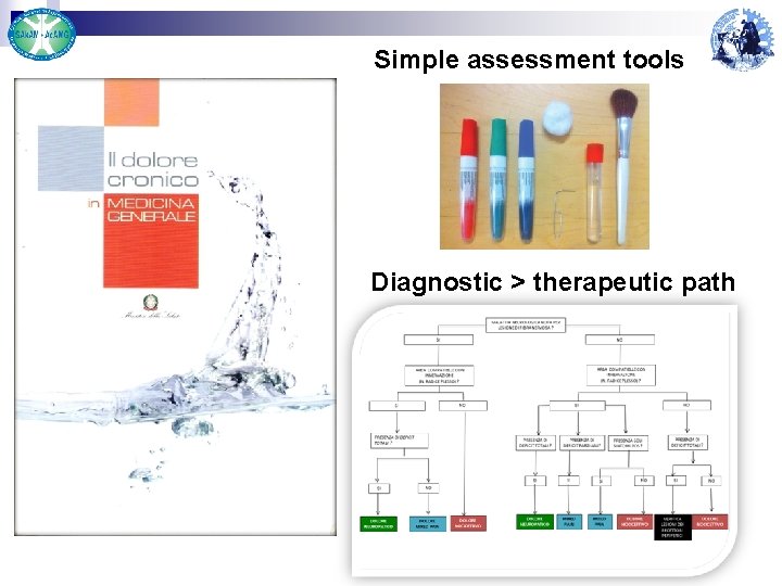 Simple assessment tools Diagnostic > therapeutic path 