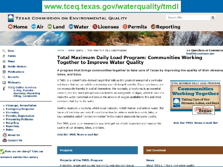 www. tceq. texas. gov/waterquality/tmdl 