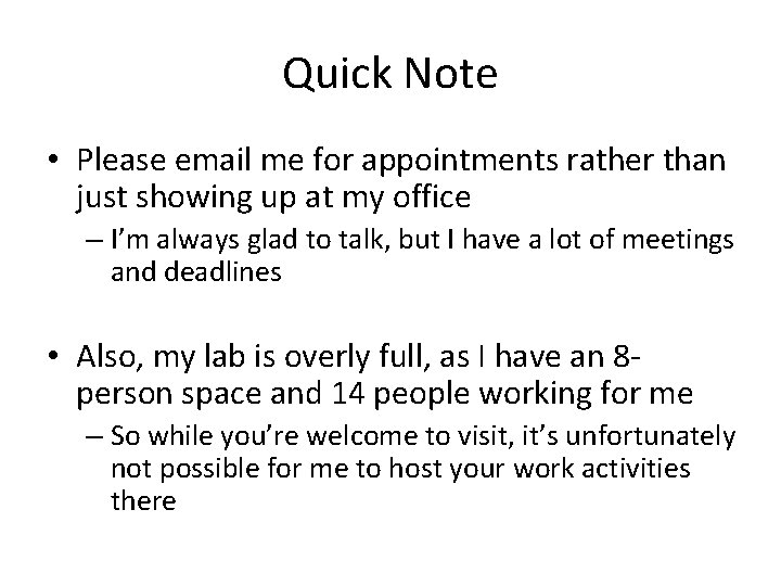 Feature Engineering Studio September 30 2013 Quick Note
