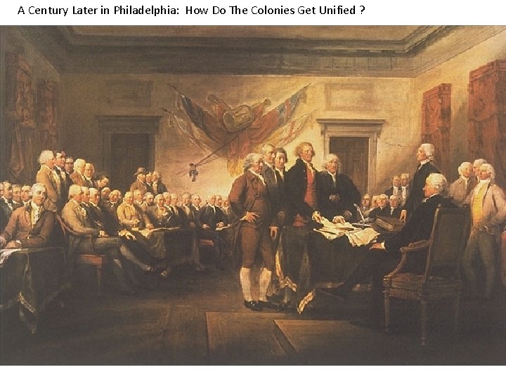 A Century Later in Philadelphia: How Do The Colonies Get Unified ? 