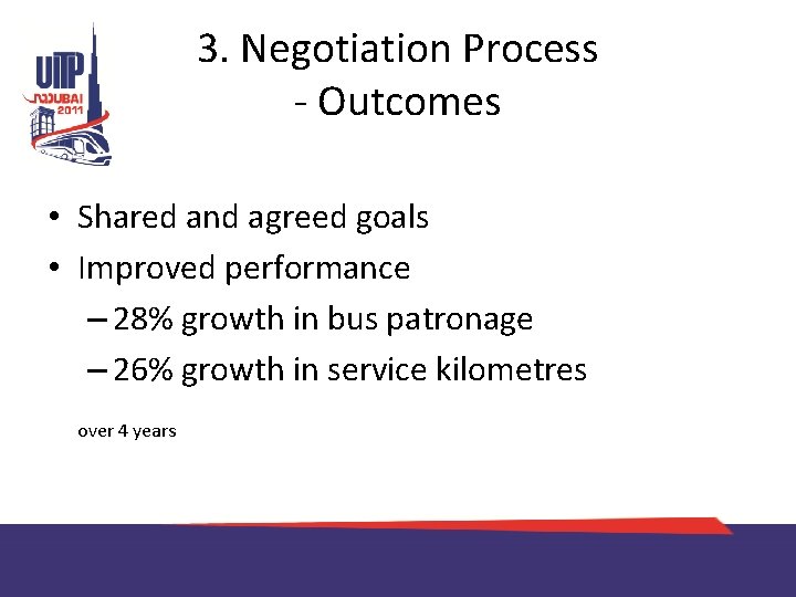 3. Negotiation Process - Outcomes • Shared and agreed goals • Improved performance –