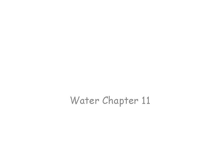 Water Chapter 11 