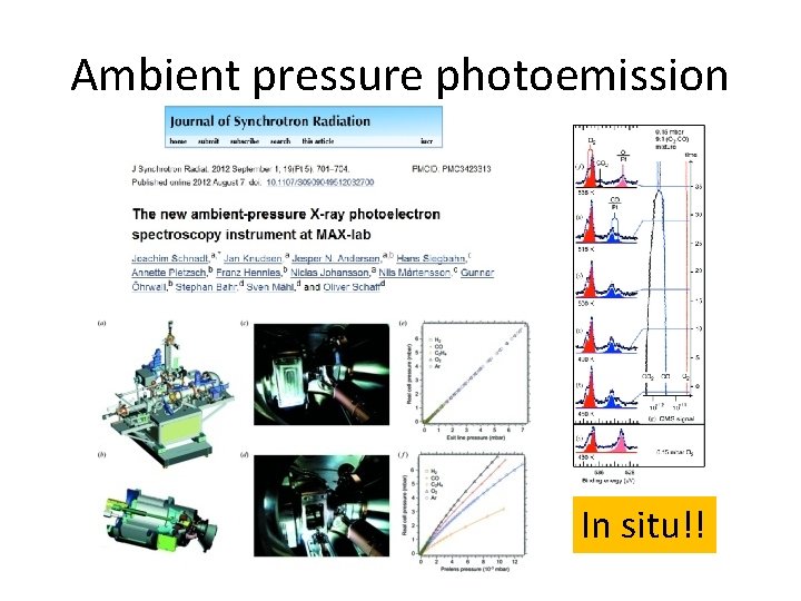 Ambient pressure photoemission In situ!! 