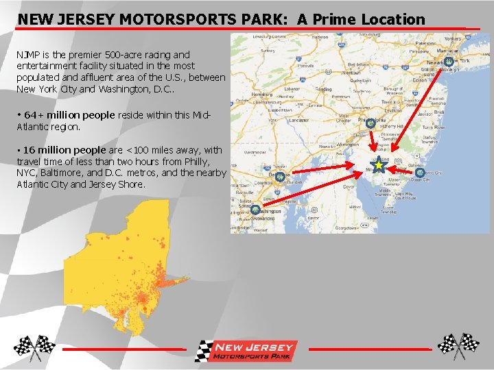 NEW JERSEY MOTORSPORTS PARK: A Prime Location NJMP is the premier 500 -acre racing