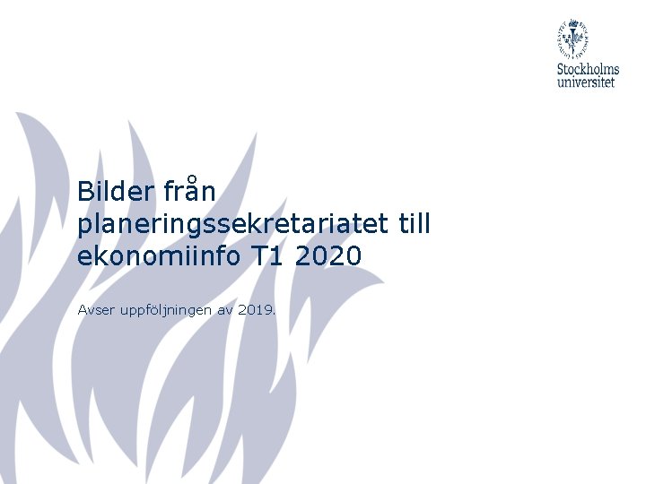 Bilder från planeringssekretariatet till ekonomiinfo T 1 2020 Avser uppföljningen av 2019. 