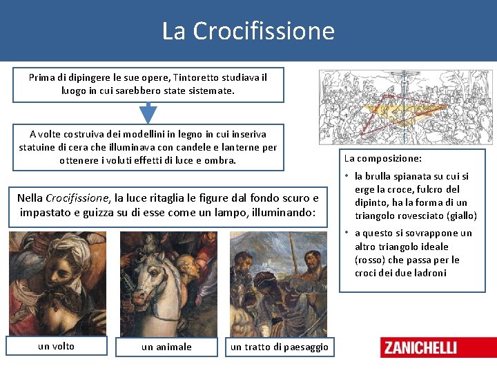 La Crocifissione Prima di dipingere le sue opere, Tintoretto studiava il luogo in cui