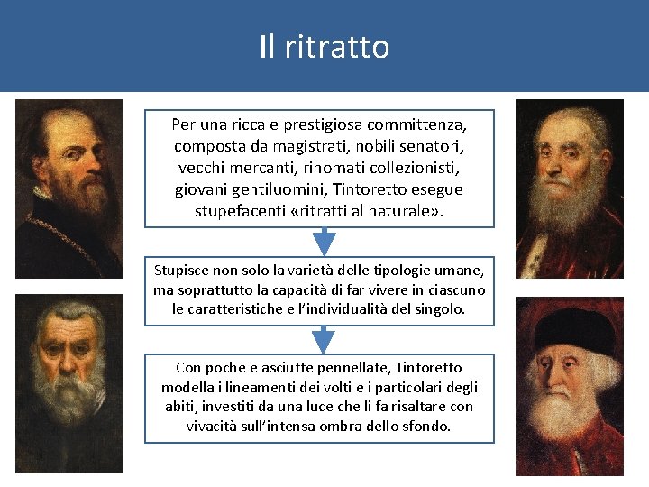 Il ritratto Per una ricca e prestigiosa committenza, composta da magistrati, nobili senatori, vecchi