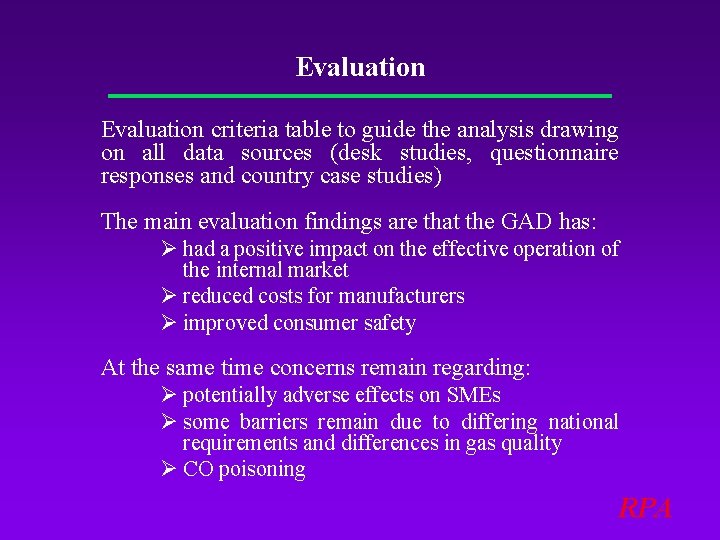 Evaluation criteria table to guide the analysis drawing on all data sources (desk studies,