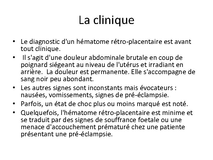 Les Hmorragies du 3me trimestre de la grossesse