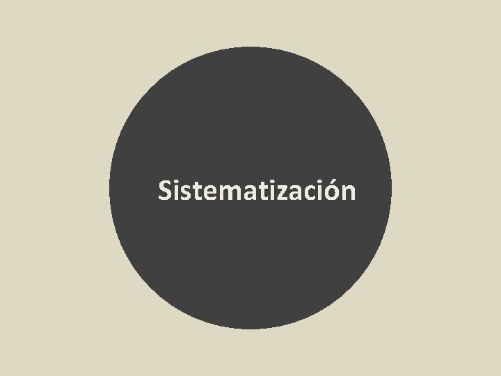 Sistematización 