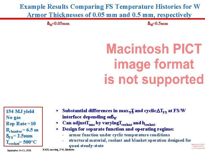 Armor Configuration Thermal Analysis 1 Parametric analysis in