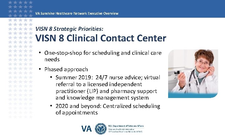 VA Sunshine Healthcare Network Executive Overview VISN 8 Strategic Priorities: VISN 8 Clinical Contact