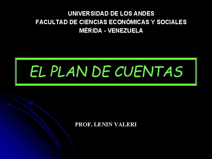 UNIVERSIDAD DE LOS ANDES FACULTAD DE CIENCIAS ECONMICAS