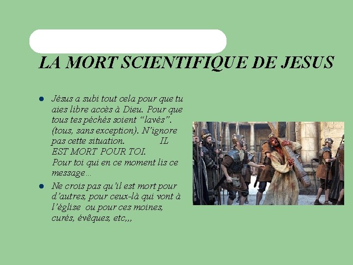 LA MORT SCIENTIFIQUE DE JESUS A 33 ans