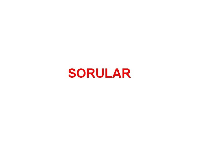 SORULAR 