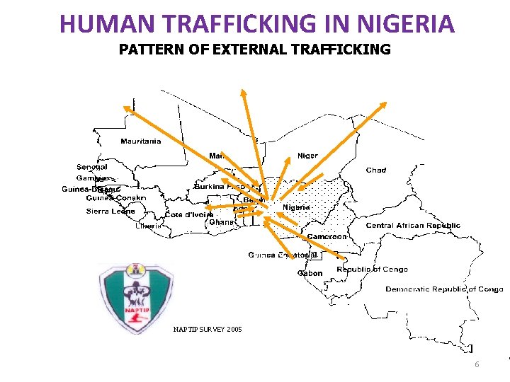 HUMAN TRAFFICKING IN NIGERIA PATTERN OF EXTERNAL TRAFFICKING NAPTIP SURVEY 2005 6 