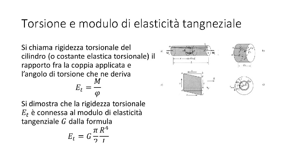 Torsione e modulo di elasticità tangneziale • 