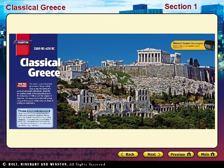 Classical Greece Section 1 