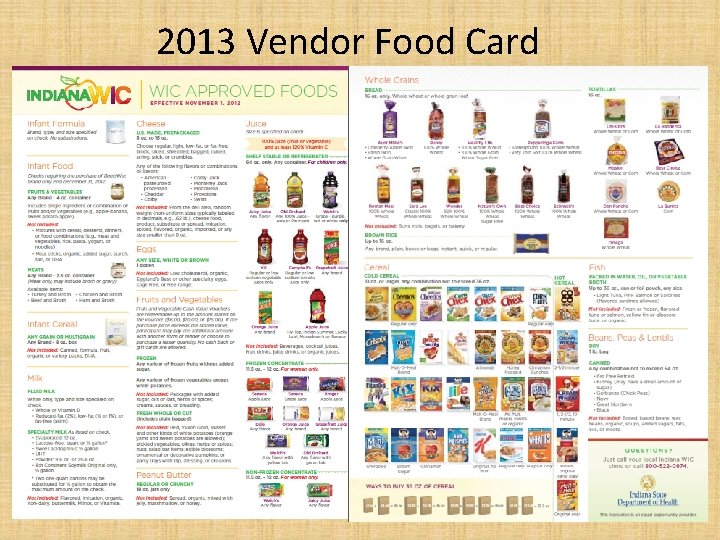 2013 Vendor Food Card 