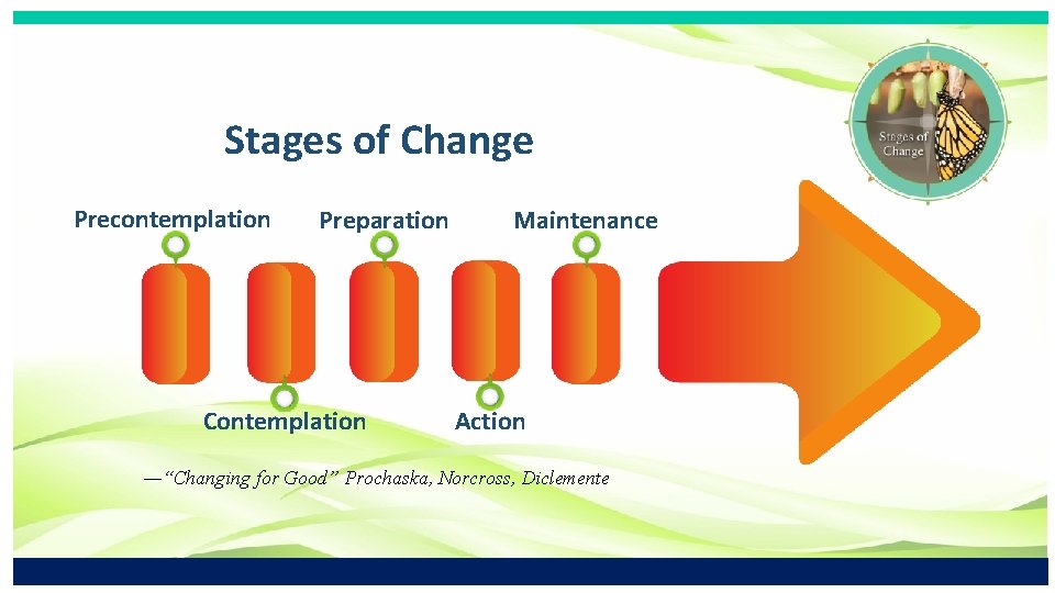 The Stages of Change What are the answers
