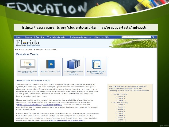 https: //fsassessments. org/students-and-families/practice-tests/index. stml 