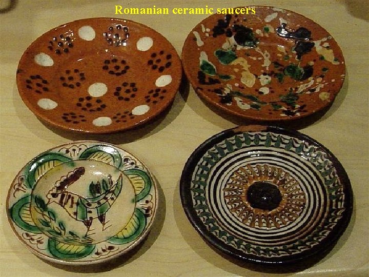 Romanian ceramic saucers 