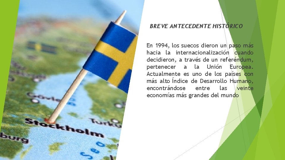 BREVE ANTECEDENTE HISTÓRICO En 1994, los suecos dieron un paso más hacia la internacionalización