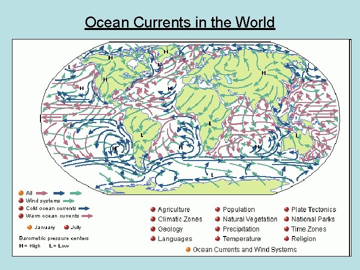 Ocean Currents in the World 