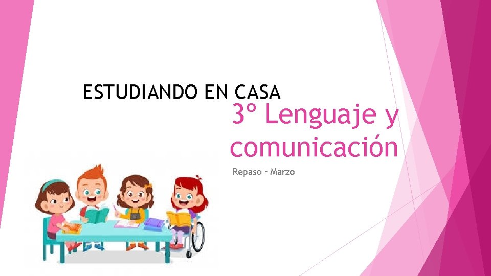 ESTUDIANDO EN CASA 3º Lenguaje y comunicación Repaso – Marzo 