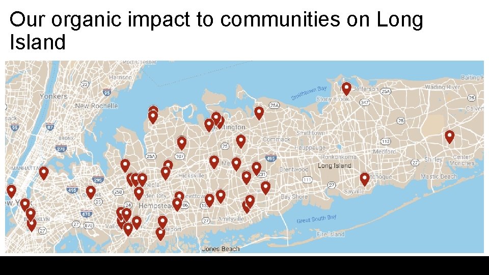 Our organic impact to communities on Long Island 