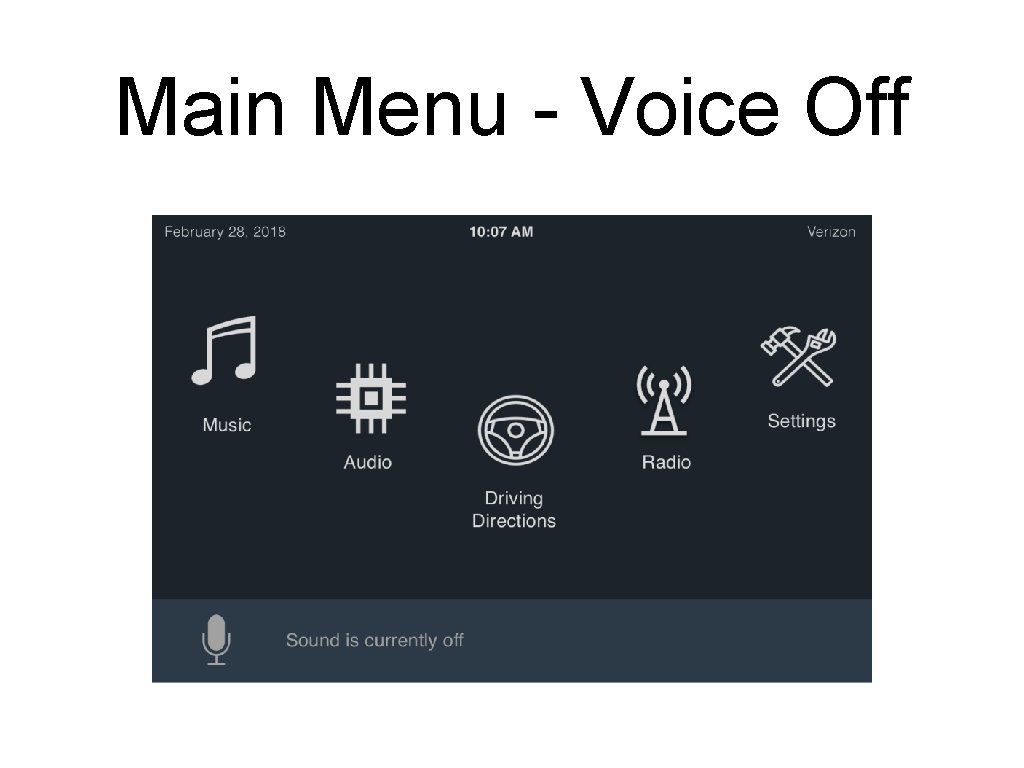 Main Menu - Voice Off 