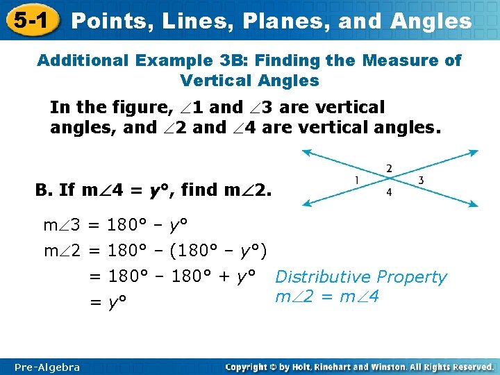 5 -1 Points, Lines, Planes, and Angles Additional Example 3 B: Finding the Measure