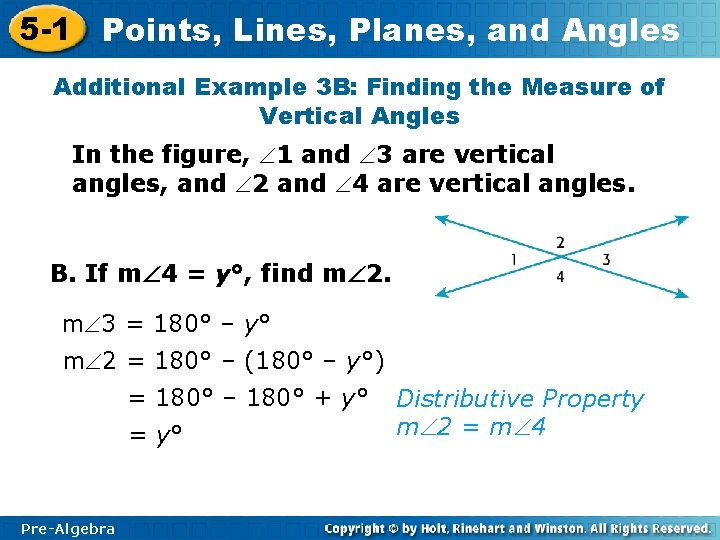 5 -1 Points, Lines, Planes, and Angles Additional Example 3 B: Finding the Measure