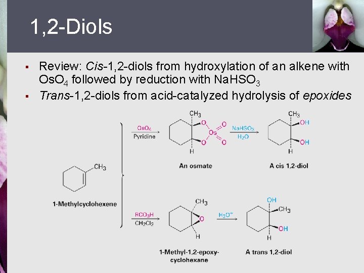 1, 2 -Diols § § Review: Cis-1, 2 -diols from hydroxylation of an alkene