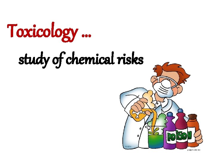 Toxicology … study of chemical risks 