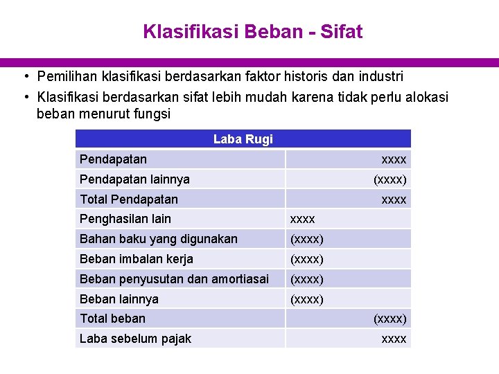 Klasifikasi Beban - Sifat • Pemilihan klasifikasi berdasarkan faktor historis dan industri • Klasifikasi