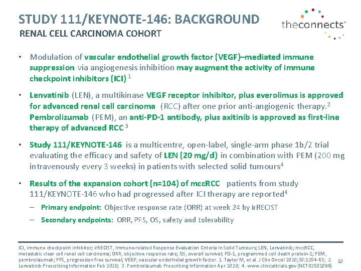 STUDY 111/KEYNOTE-146: BACKGROUND RENAL CELL CARCINOMA COHORT • Modulation of vascular endothelial growth factor