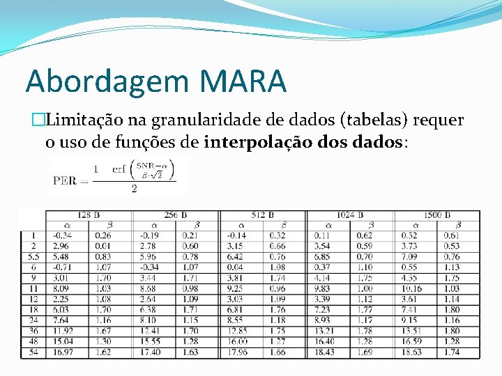 Abordagem MARA �Limitação na granularidade de dados (tabelas) requer o uso de funções de