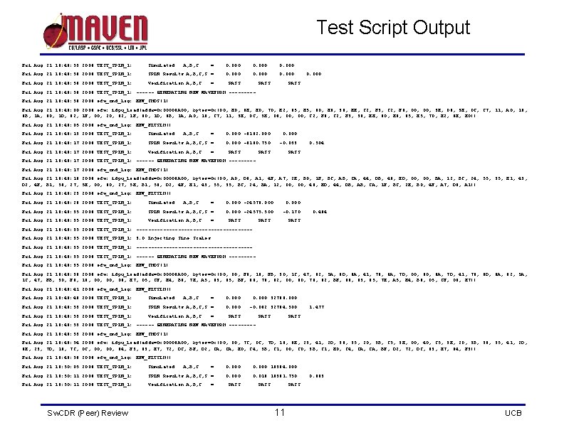 Test Script Output Fri Aug 21 16: 48: 53 2009 TEST_SPIN_1: Simulated = 0.