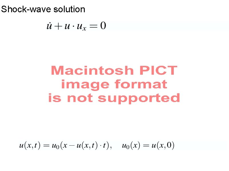 Shock-wave solution 